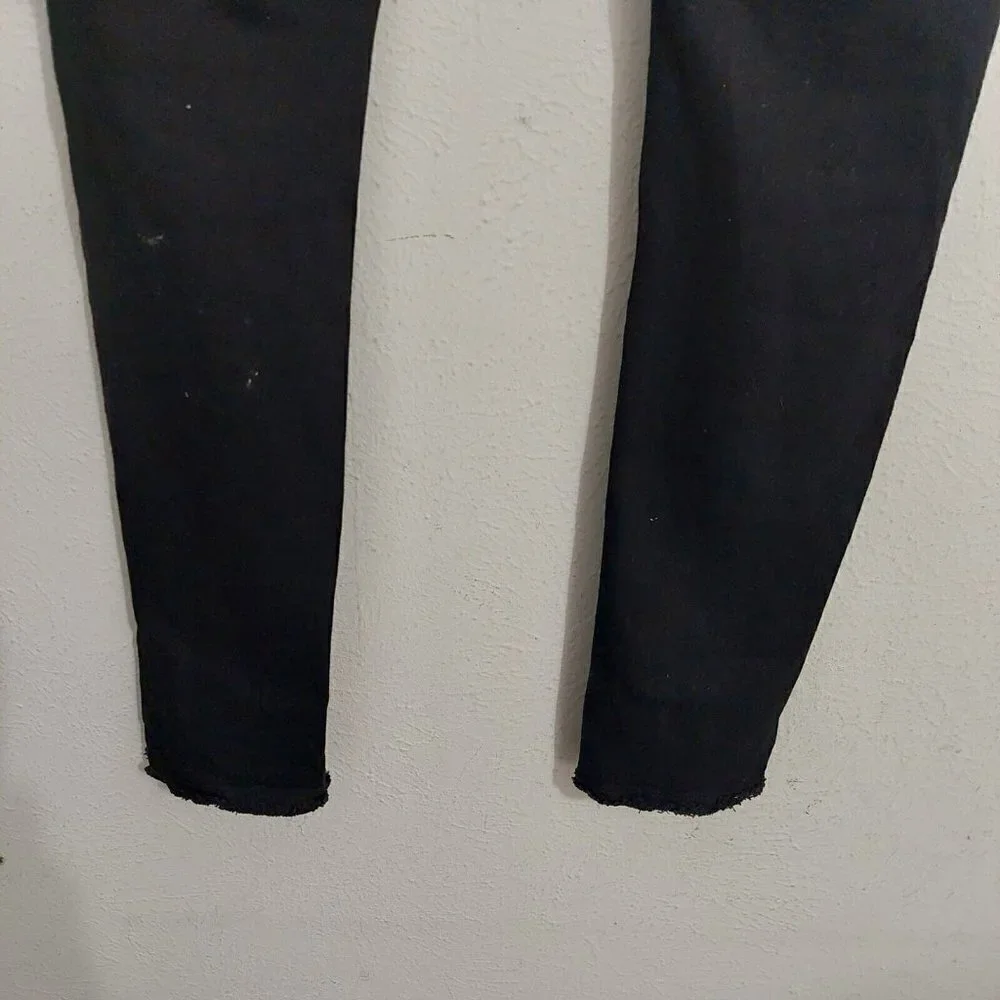 KanCan Womens Naya High Rise Super Skinny Jeans Sz 5/26 Black Distressed Stretch